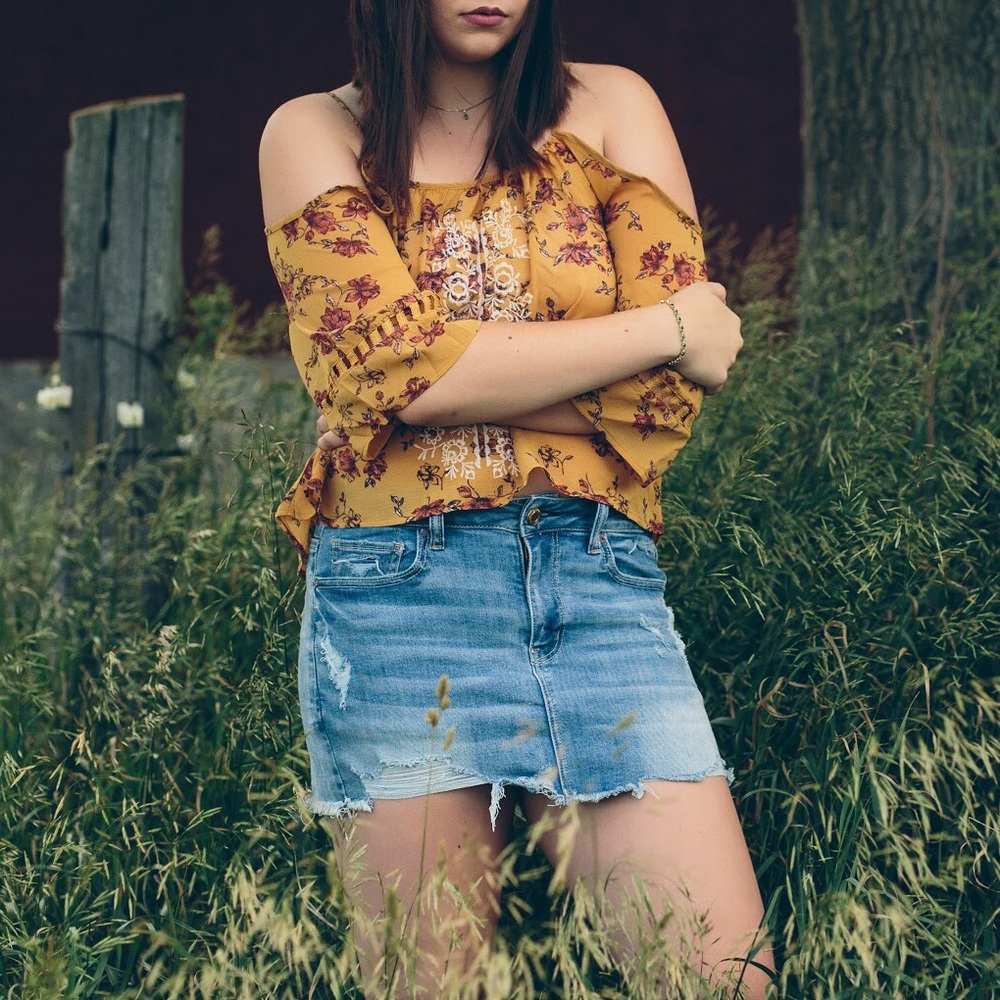 American Eagle Super Super Stretch Jean Skirt